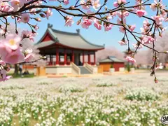 Peach Blossom Spring Festival Cultural Activities and Flower Sea Landscape